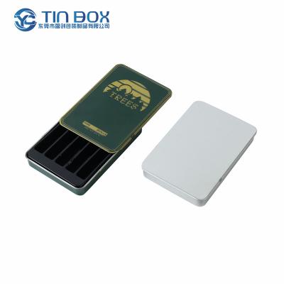 China Recyclable Custom Blank Printed Metal Cigarette Holders Slide Tin Box Rectangular Square Cr Tin Box for sale