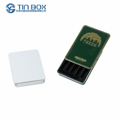 China Recycled Materials Wholesale Rectangle Kid Make Heavy Duty Empty Tin Can Tin Box Cigarette Cases 12 Metal Grids for sale