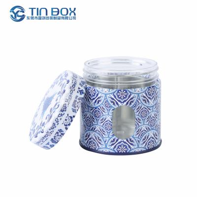 China Recyclable Food Grade Cr Tin Packaging Custom Printed Candy Gift Christmas Tin Container Metal Box Empty Round Tin Cans For Candles for sale