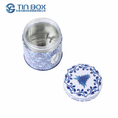 China Recyclable Factory Price Custom Logo Printing Candle Metal Tea Tin Box Rectangle Hinged Large Tin Can/Container /Case With Lid for sale