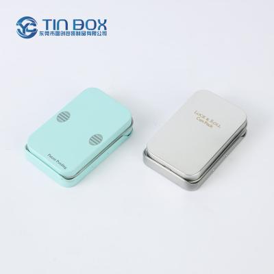 China Food Grade Recycled Packaging Recyclable Food Grade Food Grade Materials Square Custom Metal Storage Tin Box With Hinged Lid for sale