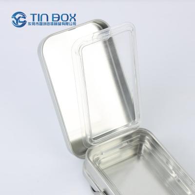 China New Recycled Metal Materials Travel Metal Materials Pocket Medicine Case Portable Reusable Pill Box Recyclable Cr Pr Box Tin Box With Button for sale