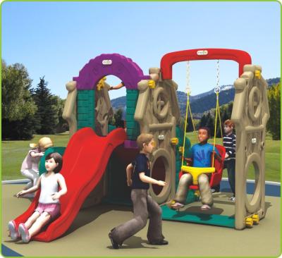 China Small Size Kids Plastic Playset For Public Park / Fun Kaiqi Playground With Slide for sale