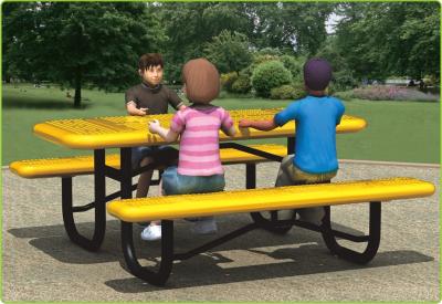 China Anti - Corrosion Plastic Park Bench Picnic Table LLDPE Material Customizable Color for sale