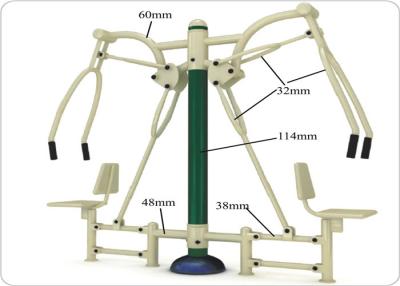 China Spielplatz-Eignungs-Ausrüstung im Freien, doppelte Sitzstoß-Reihen-Spiel-Turnhallen-Ausrüstung zu verkaufen