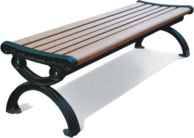 China Park Outdoor Site Amenities Rustic Appearance , Square Leisure Bench With Backrest for sale