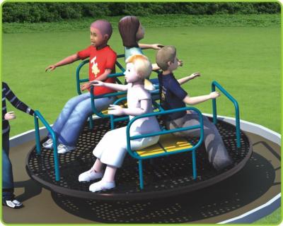 China Carousel Model Outdoor Recreational Facilities C Shape With Fitness Seat Turntable for sale