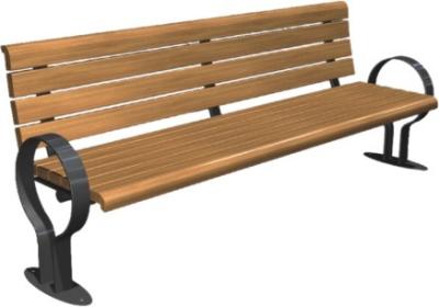 China Reasonable Design  Public Park Benches with different length, wood and metal material for sale