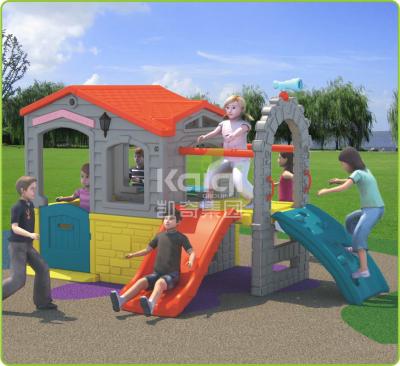 China Small Plastic Preschool Playground Equipment With Slide Plastic Toys For Kids for sale