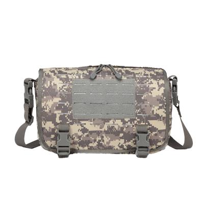 China Waterproof Oxford Compound Fabric Laser Mole Tactical Messenger Bag Camouflage Shoulder Army Military Punch Bag for sale