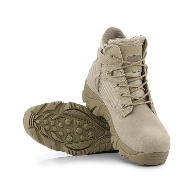 China Waterproof Tactical Boots Mens Special Forces Combat High Top Leather Desert Outdoor Hike Boots for sale