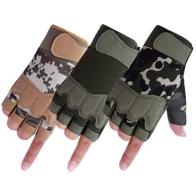 China Half Finger / Half Finger Fingerless Tactical Military Gloves Camouflage Men's and Women's Outdoor Motorcycle Gloves Sports Protective Monte Glo Fitness for sale