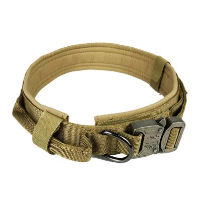 China Tactical DETACHED Straps Dog Kennel In Nylon Thickened Big Punch Dog Collar Explosion Proof Traction Supplies for sale