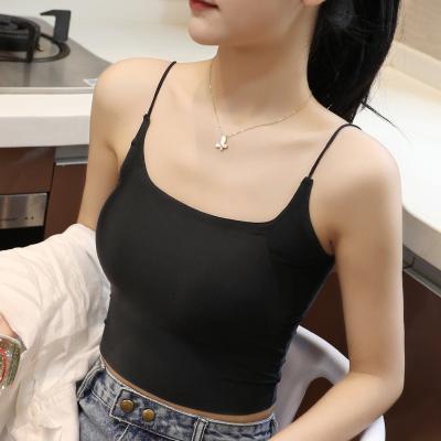 China QUICK DRY Warm Silk Top Seamless Bra Tube Top Halter Ice Sale Traceless Padded Bralette Camisole For Woman for sale