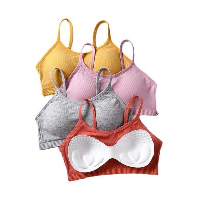 China Seamless Bandeau Camisole U Back Beauty Seamless Tube Top Bra Padded Lift Up Wireless Sports Bra Sleep Bra With Elastic Straps for sale