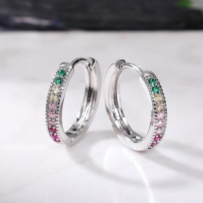 China New FASHIONABLE Korean earrings shape simple colorful women's earrings zircon jewelry charm simple diamond earrings for sale