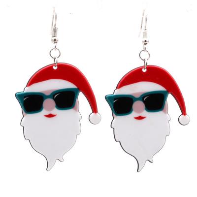 China Wholesale FASHIONABLE Christmas acrylic earrings new European and American cool Christmas glass earrings earrings for sale