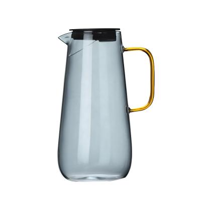 China Large Capacity Borosilicate Transparent Carafe Kettle Water Jug Viable Thickened Glass Jug for sale