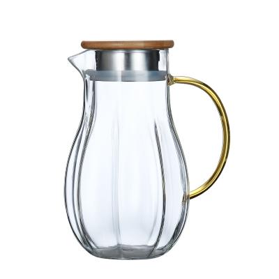 China Eco - Friendly Transparent Coffee Jar Heat Resistant Glass Teapot Sustainable for sale