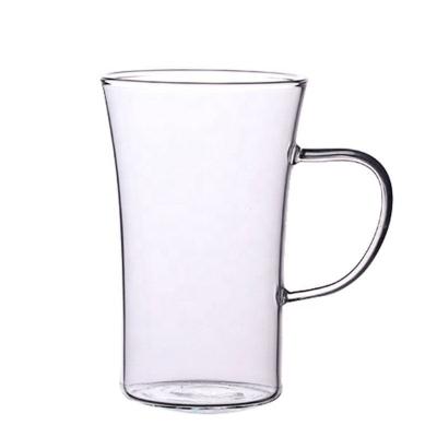 China Viable Manufacturers Wholesale High Borosilicate Green Tea Cup Flower Tea Cup Fruit Juice Transparent Heat Resistant Glass Cup With Gla for sale