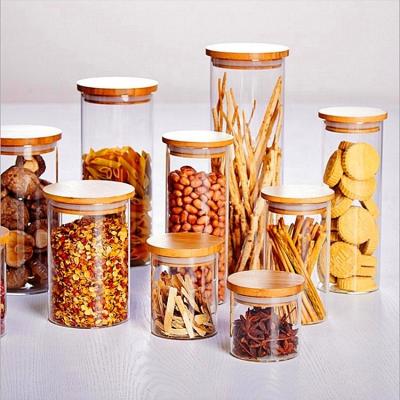 China Freshness Preservation Hot Selling High Borosilicate Glass Sealed Glass Food Cereal Storage Jar With Lid for sale