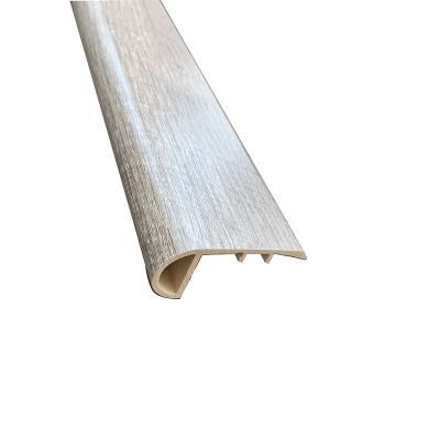 China ECO FRIENDLY Flexible Vinyl Stair Nosing 2400x55x18mm Trim For Laminate Flooring Stair Nosing for sale