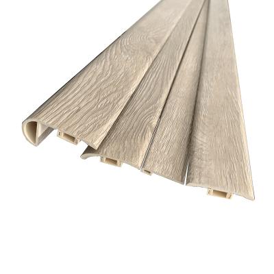 China ECO FRIENDLY Flexible Vinyl Stair Nose 2400x55x18mm Trim Trim For Laminate Flooring Stair Nose T Mount for sale