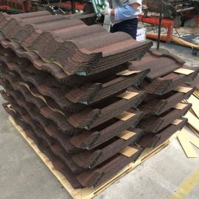 China Modern High Quality Stone Chips Coated Metal Roof Tile from Milan Link Nigeria for sale