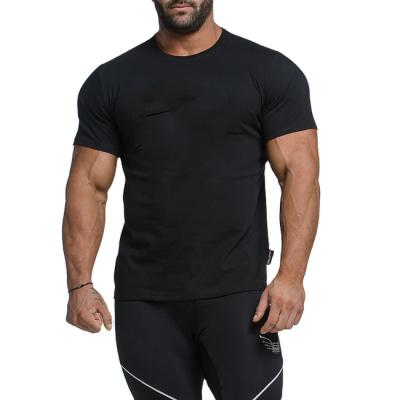 China Anti-wrinkle muscle fitness tee summer stretch T-shirts fashion trend new men's sports quick-drying short-sleeved T-shirt for sale