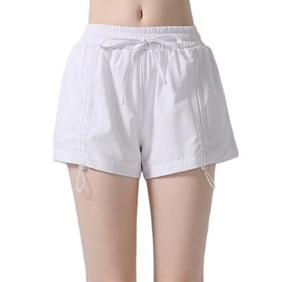 China Anti-wrinkle sports leisure two-piece shorts elastic lace-up female drawstring fake shorts stretch yoga fitness running sports short for sale