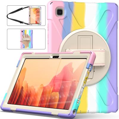 China Shoulder Strap Silicon Shockproof Case For Samsung a7 Tablet Case Cover For Samsung a7 t500 for sale