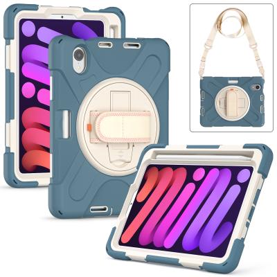 China Wholesale Rugged Shoulder Strap Drop Protection Tablet Cover for Ipad Mini 6th Generation 8.3 inch with Pencil Holder for sale