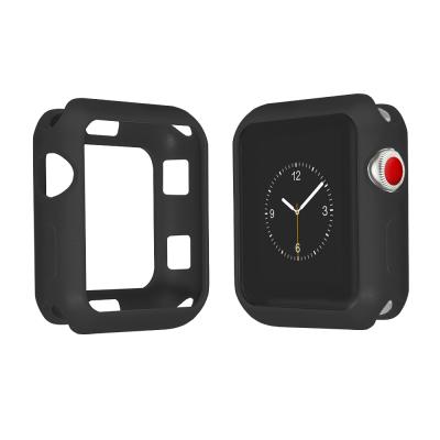 China Simple Hot Sale Matte Color TPU Watch Cover For Apple Watch Series 7 41mm 45mm With Watch Band Hole for sale