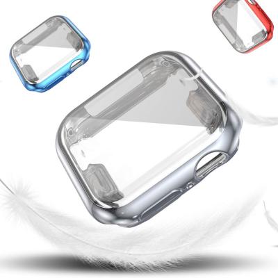 China Yapears PC For Apple Watch Series 4 TPU Skin Watch Protector Bumper Case Cover 40/44mm Silicone Silver for sale