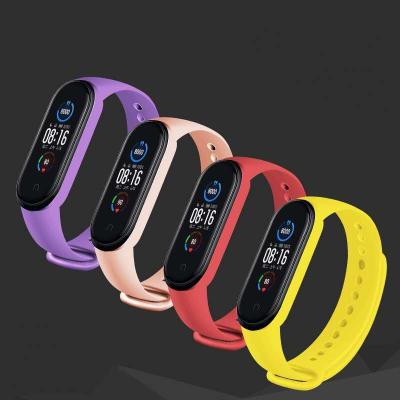 China Fashion Yapear 30 Colors Strap For Xiaomi MI Band 5 Silicone Wrist Band Replacement Smart Colorful Sport Wristband for sale