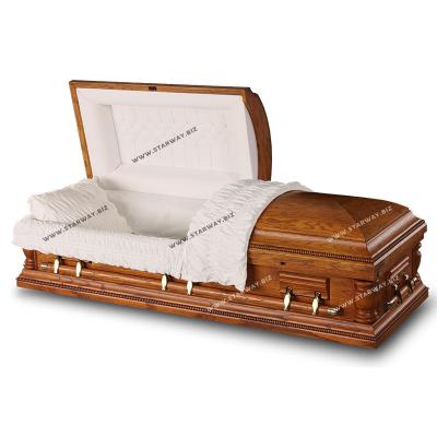 China American Style 8706 Starway Caskets For High Quality Adult Solid Wood Caskets And Funeral Casket Caskets for sale