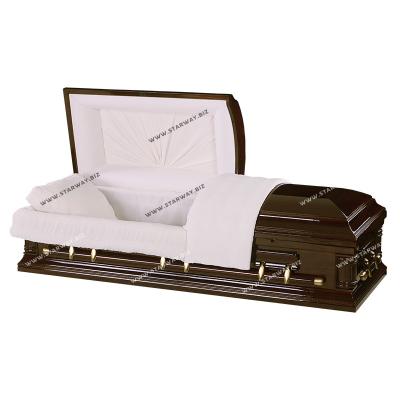 China 8504 New American Style Starway American Style For Funeral Handmaking Wooden Caskets And Masterpiece Caskets for sale