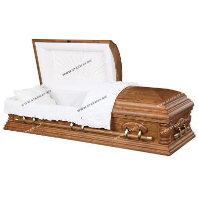 China 8708 American Style 8708 Oak China Factory Manufacturer STARWAY Handmade Solid Wholesale American Wooden Caskets for sale