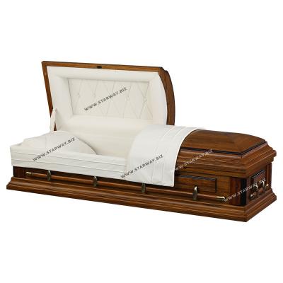 China 2022 Starway New Product 8701 Style American Oak Silvan Caskets American Solid Wood Caskets for Wooden Caskets and Funeral Supplies Caskets for sale