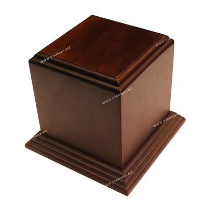 China American Style U1010 Wooden Walnut Urns Solid Wood Ash Human Cremation Urns for sale