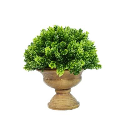 China Wholesale Artificial Green Garden Indoor Decor Plastic Artificial Green Plants Grass Topiary Bonsai for sale