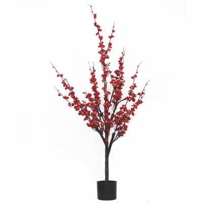 China Artificial Tree Wedding Artificial Green Garden Blossom Cherry Blossom Tree Plum Blossom Flower for sale