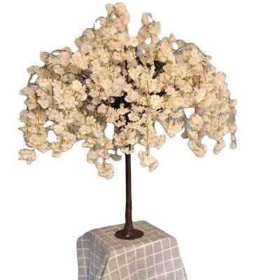 China WholesaleTable Minimalist Desktop Centerpiece Mini Artificial Indoor Cherry Blossom Tree For Wedding Decoration for sale