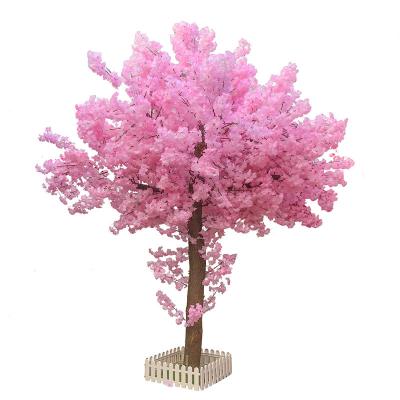 China High Quality Outdoor Lighted Artificial Green Garden Cherry Blossom Trees Wholesale Artificial Cherry Blossom Flower Tree for sale