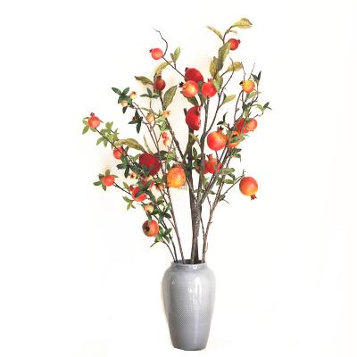 China Artificial Green Wholesale Indoor Decorative Artificial Fruit Branches Garden Fruit Branch Decor for sale