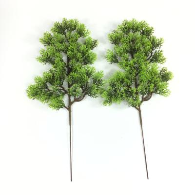 China High Simulation Artificial Green Wall Hanging Decorative Green Leaves Artificial Plants Artificial Leaves Cypress Leaf for sale