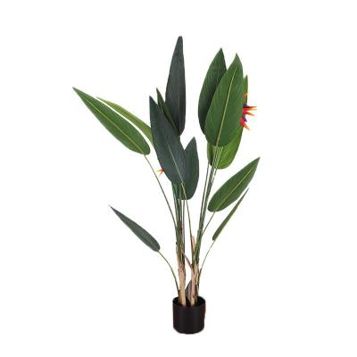 China Wholesale Artificial Green Garden Bird Of Paradise Sky Artificial Green Bird Plant Potted Trees for sale