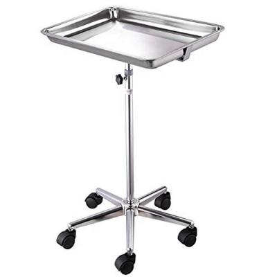 China Special Designed Adjustable Trolley Tray Table Base BD Waist Medical Tattoo Medical Instrument Surgical Stand for sale