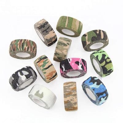 China Breathable Clearance - Limited Supply - 25mm Elastic Camouflage Cohesive Bandage Tape Wraps Disposable Tattoo Grip Covers 24 Rolls for sale