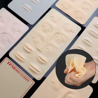 China Ideal for Tattoo or Makeup Beginners or Professionals to Practice PMU Cosmetic Silicone Practice Sheet Lips 3D Eyebrow Practice Skin Pad for Permanent Microblading Tattoo Artist for sale